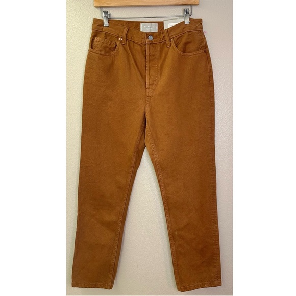 NWT Everlane 90s Cheeky Jean Straight Leg High Rise Denim Pants Rich Earth - Picture 8 of 9